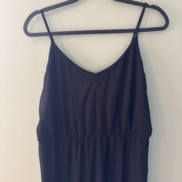 Lulus Watch the Sunset Black Maxi Basic Slit Dress - Picture 3 of 7